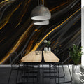 Black Gold Marble Wallpaper : Liquid Stone Mural