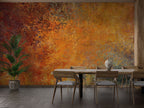 Gold and Copper Abstract Wallpaper : Textured Painted Wall Mural - View 2