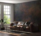 Black Copper Concrete Wallpaper : Raw Industrial Texture Mural - View 3