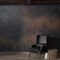 Black Copper Concrete Wallpaper : Raw Industrial Texture Mural