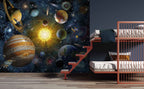 Solar System Wallpaper : Planets and Galaxy Kids Mural - View 3