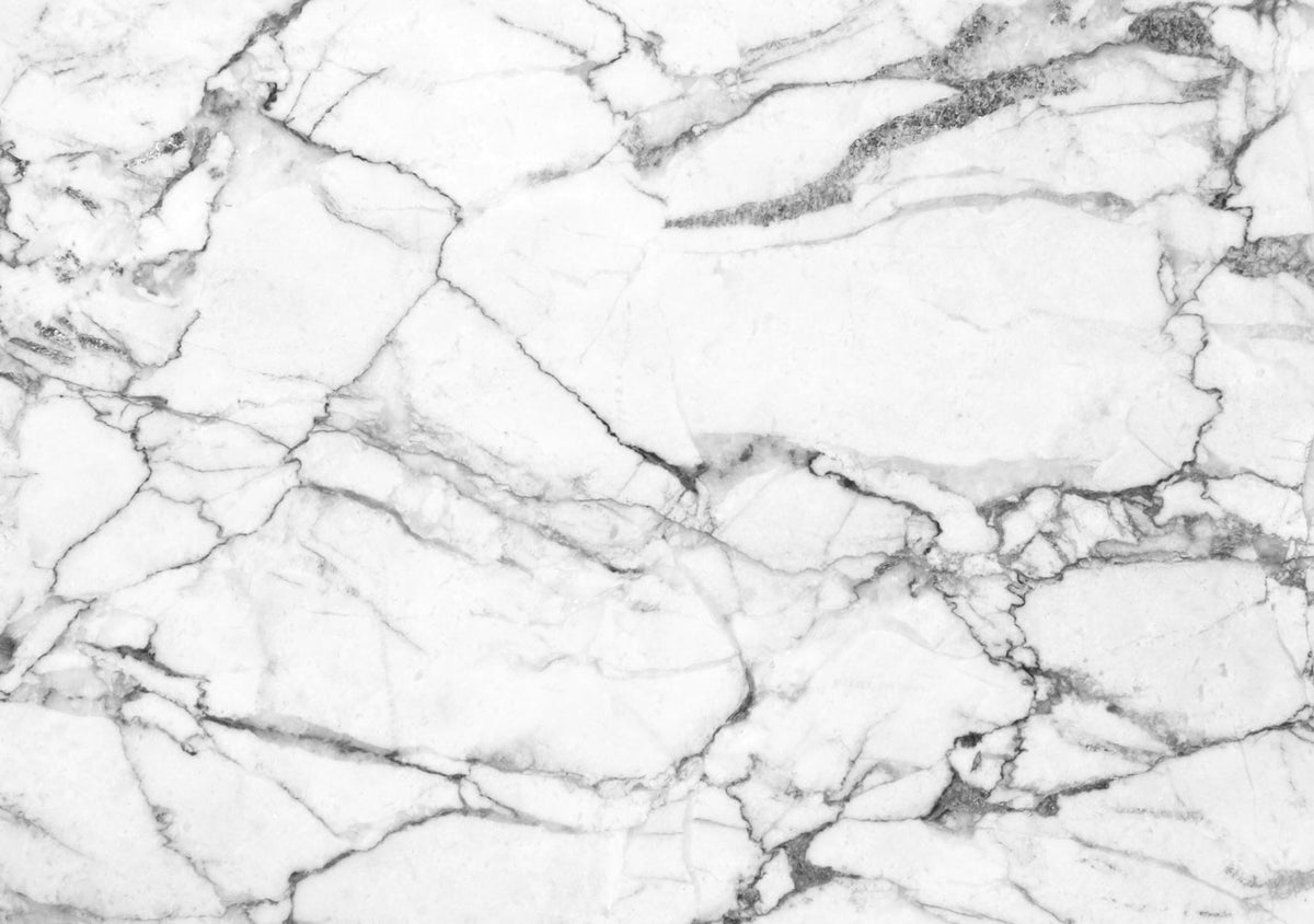 Carrara Marble Wallpaper : White and Grey Stone Mural - flat design
