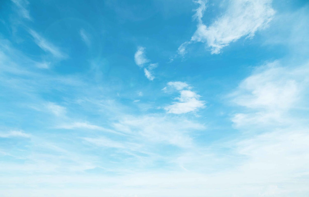 Blue Sky Wallpaper : Light Clouds Ceiling Mural - flat design