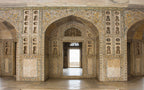 Mughal Palace Door Wallpaper : Carved Arches Interior Mural - flat design