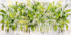 Green Banana Leaf Wallpaper : Watercolor Tropical Mural - flat design