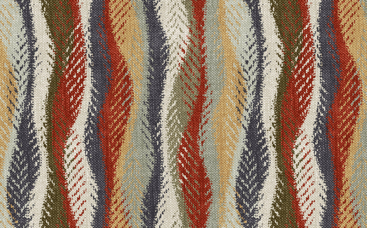 Woven Kilim Wallpaper : Colorful Wave Textile Pattern Mural - flat design