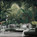 Dark Jungle Wallpaper : Lush Green Tropical Forest Mural