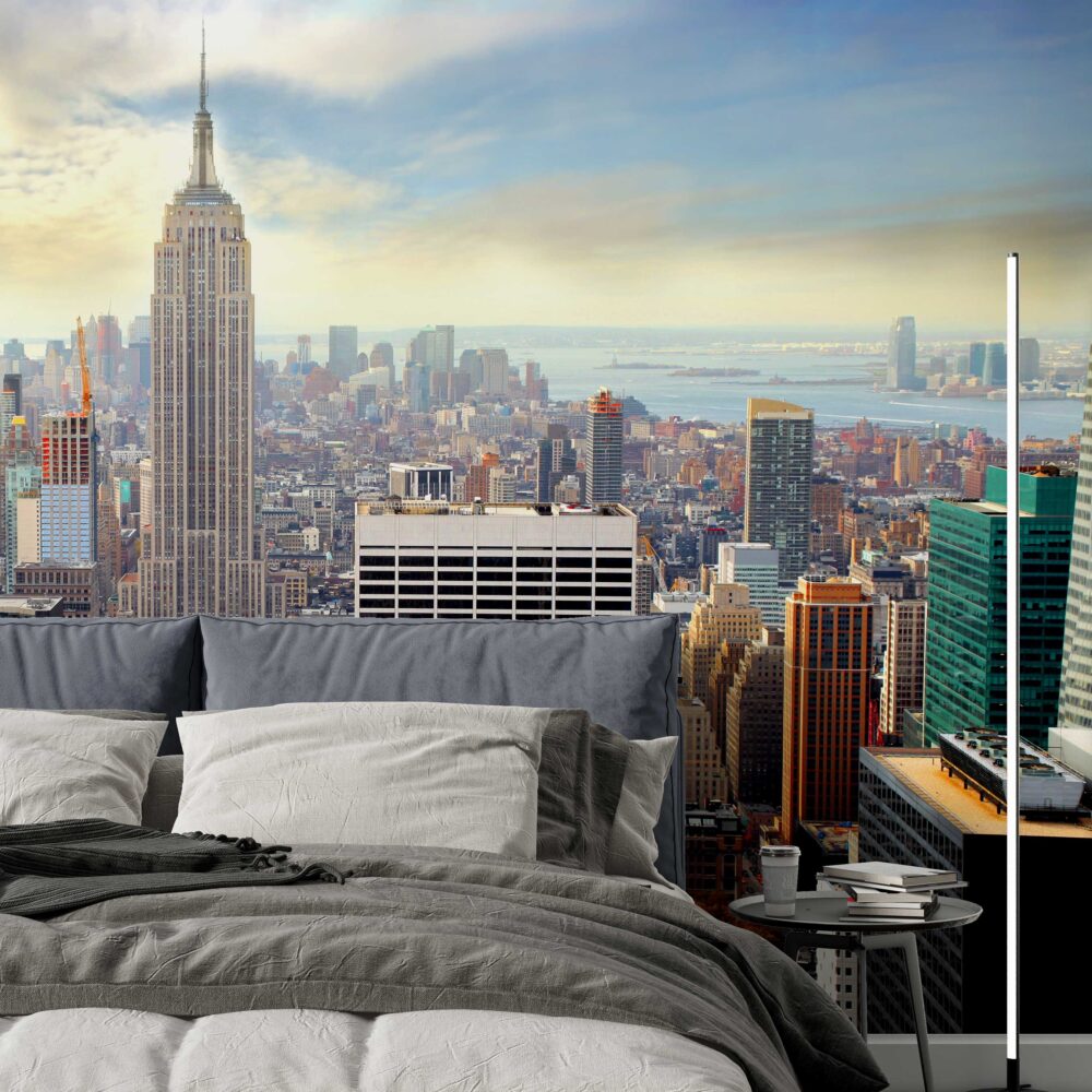 New York Skyline Wallpaper : Manhattan City Panorama Mural - View 3