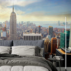 New York Skyline Wallpaper : Manhattan City Panorama Mural - View 3