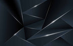 Dark Geometric Wallpaper : 3D Triangle Light Effect Mural - flat design