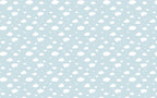 Little Clouds Wallpaper : White Clouds on Baby Blue Pattern Mural - flat design