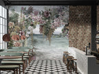 Hanging Roses Sea View Wallpaper : Floral Arch over Water Mural - View 3