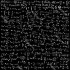 Chalkboard Math Wallpaper : Formulas on Black Pattern Mural - flat design