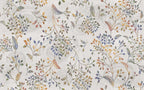 Colorful Leaf Branch Wallpaper : Folk Botanical Pattern Mural - flat design