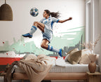 Women's Soccer Wallpaper : Female Football Star Mural