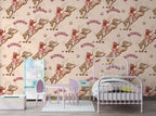 Rodeo Cowgirl Wallpaper : Retro Western Pattern Mural - View 3