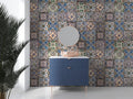 Vintage Tile Wallpaper : Portuguese Azulejo Pattern Mural