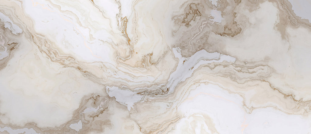 Beige White Marble Wallpaper : Soft Veined Stone Mural - flat design