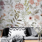 Ditsy Wildflower Wallpaper : Colorful Small Floral Pattern Mural - View 2