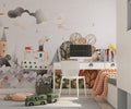 Fairytale Castle Wallpaper : Watercolor Storybook Kids Mural