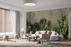 Banana Leaf Wallpaper : Misty Tropical Jungle Mural - View 5