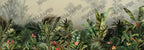 Banana Leaf Wallpaper : Misty Tropical Jungle Mural - View 2