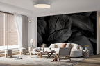 Black Rubber Plant Wallpaper : Dark Leaf Mural - View 4