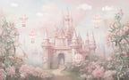 Pink Castle Wallpaper : Fairytale Dream Palace Kids Mural - View 2