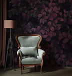Dark Purple Foliage Wallpaper : Dense Leaf Wall Mural - View 3