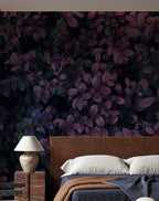 Dark Purple Foliage Wallpaper : Dense Leaf Wall Mural - View 4