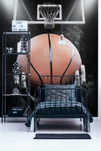 Basketball Wallpaper : Hands Holding Ball under the Hoop Mural