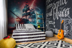 Pirate Ship Wallpaper : Stormy Sea and Lightning Mural - View 4