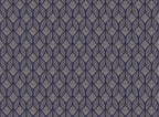 Navy Ogee Wallpaper : Gold Geometric Leaf Pattern Mural - flat design