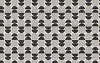 Mid Century Geometric Wallpaper : Black and Grey Half Circle Pattern Mural - flat design