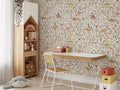 Mushroom Garden Wallpaper : Wildflower Folk Pattern