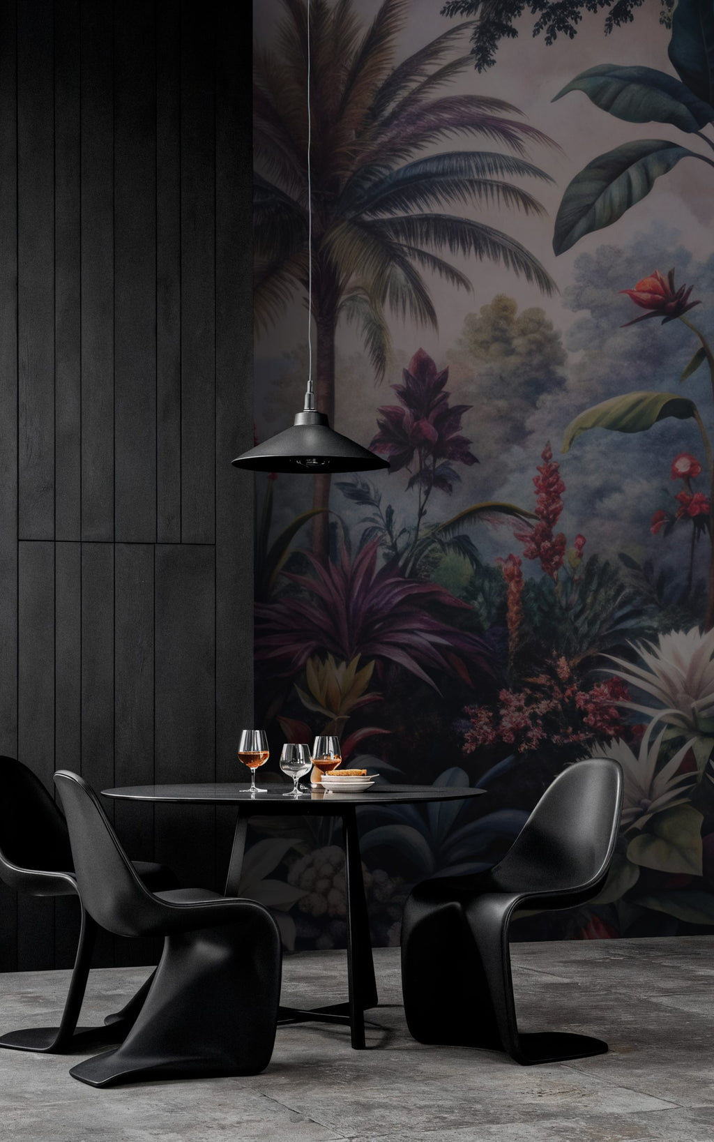 Tropical Garden Wallpaper : Lush Jungle and Lake Scenery Mural - View 4