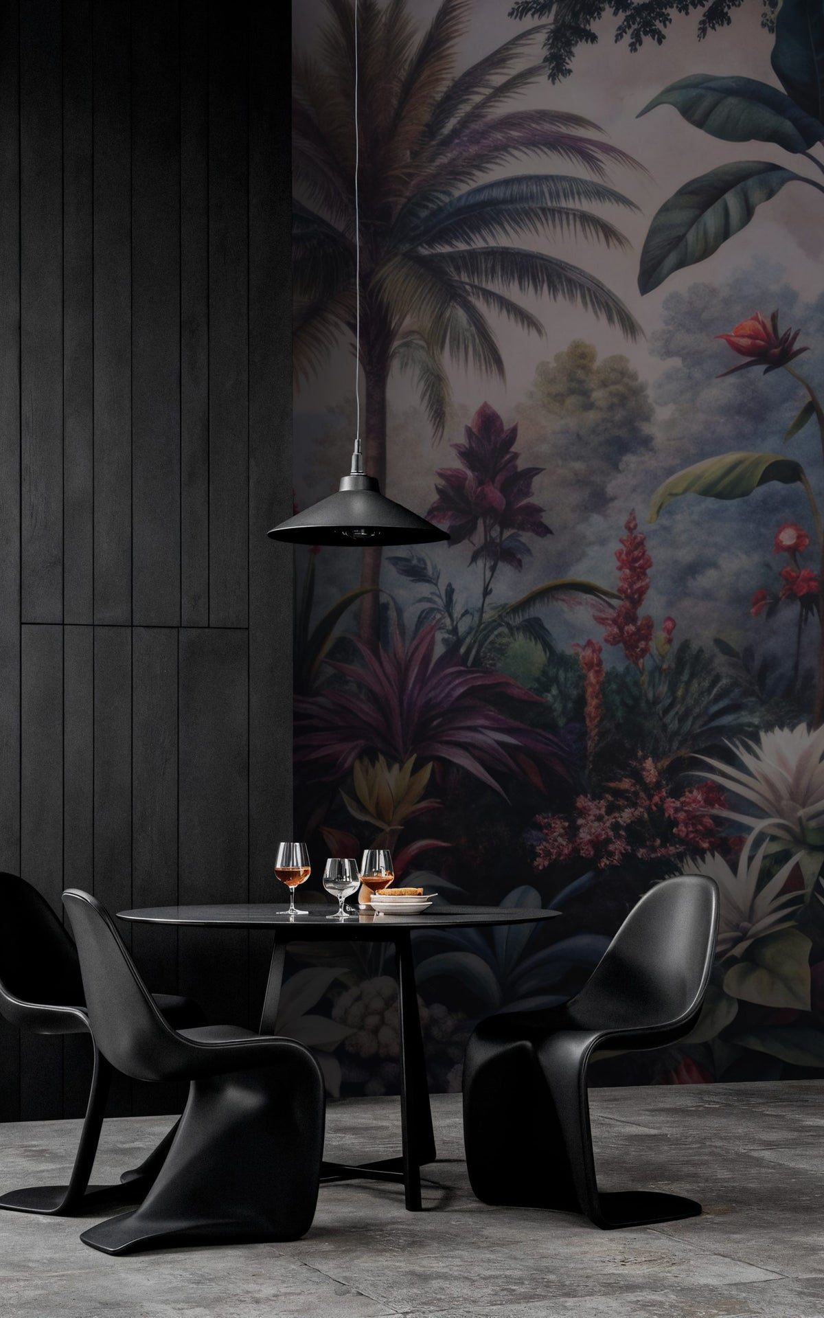 Tropical Garden Wallpaper : Lush Jungle and Lake Scenery Mural - View 4