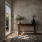 Beige Forest Wallpaper : Abstract Misty Tree Mural - View 2