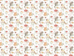 Cute Squirrel Wallpaper : Woodland Friends Kids Pattern Mural - flat design