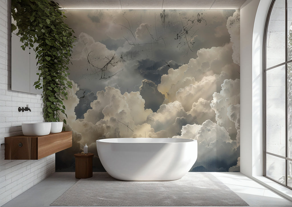 Cloud Wallpaper : Dramatic Sky Painting Mural