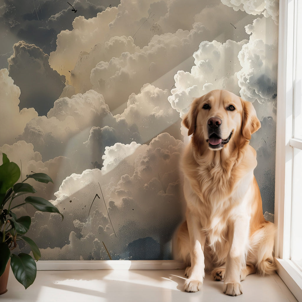 Cloud Wallpaper : Dramatic Sky Painting Mural - View 2