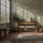 Deer and Forest Wallpaper : Green Woodland Toile Mural