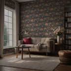 Indian Elephant Wallpaper : Tiger and Palm Folk Art Mural - View 4