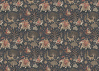 Indian Elephant Wallpaper : Tiger and Palm Folk Art Mural - flat design