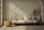 Pastel Floral Wallpaper : Muted Vintage Garden Flower Mural - View 2
