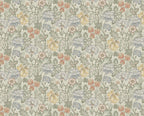 Pastel Floral Wallpaper : Muted Vintage Garden Flower Mural - flat design
