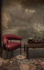 Dark Moody Forest Wallpaper : Vintage Grey Foliage Wall Mural - View 4