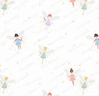 Magical Fairies Wallpaper : Tiny Pastel Fairy Pattern Nursery Mural - View 2