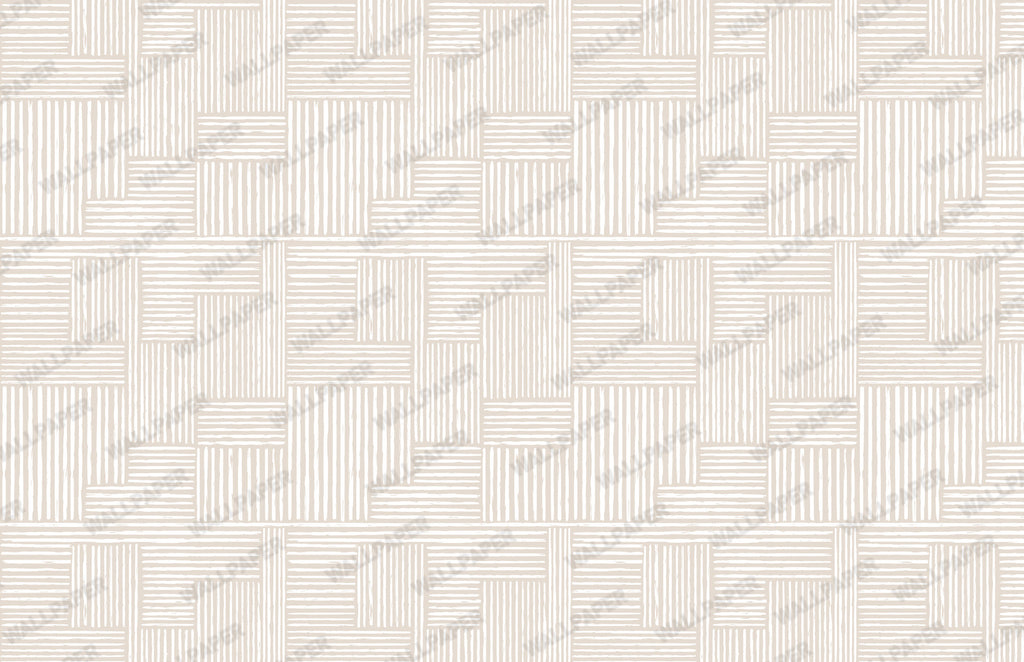 Beige Stripe Wallpaper : Subtle Vertical Line Textured Mural - View 2