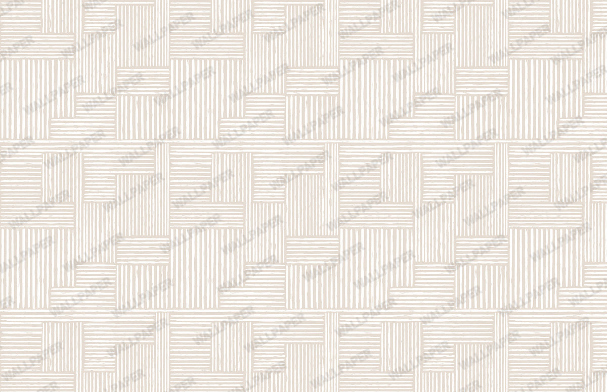 Beige Stripe Wallpaper : Subtle Vertical Line Textured Mural - View 2